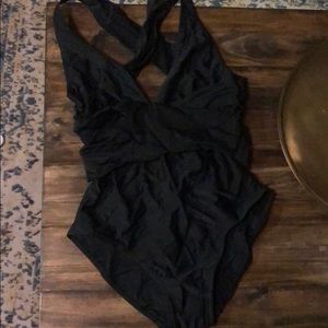 Plunge Black Swimsuit NWOT